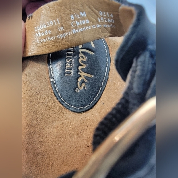 CLARK'S ARTISAN Women's Size 8 1/2 Leather Upper Wedge Sandals - Picture 5 of 7